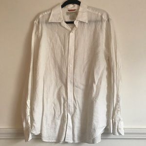 Banana Republic white linen button down